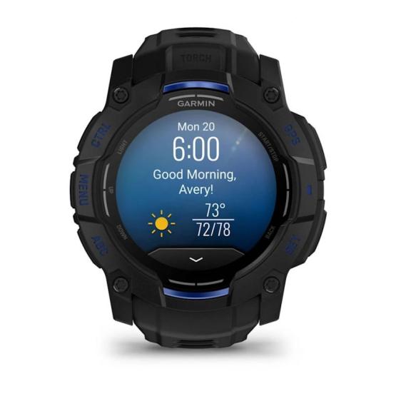 Garmin Instinct 3 50mm AMOLED Black / Bolt blue [010-03020-03]