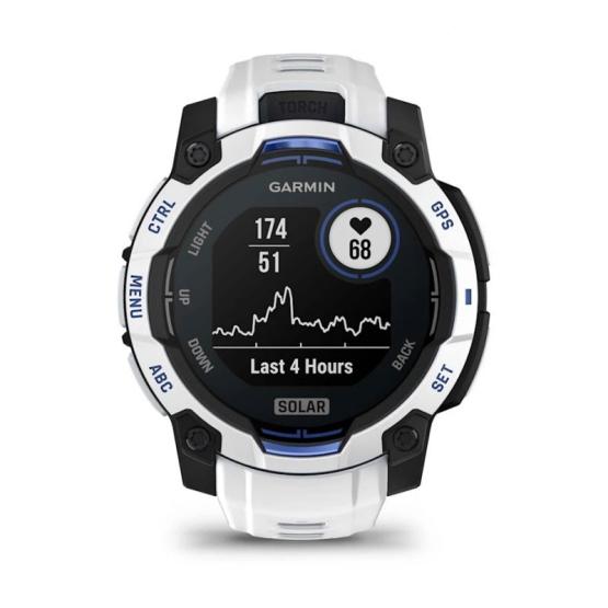 Garmin Instinct 3 45mm Solar Whitestone / Bolt blue [010-02934-03]