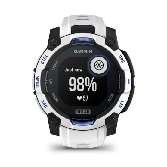 Garmin Instinct 3 45mm Solar Whitestone / Bolt blue [010-02934-03]