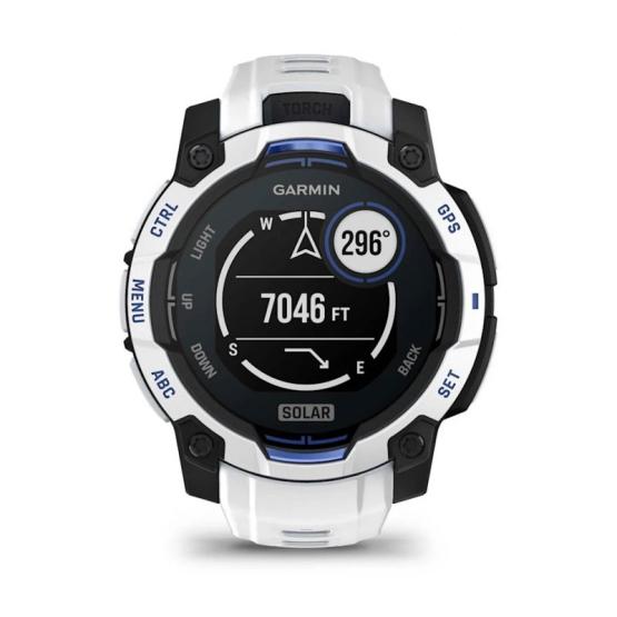 Garmin Instinct 3 45mm Solar Whitestone / Bolt blue [010-02934-03]