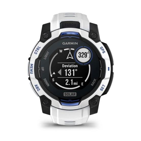 Garmin Instinct 3 45mm Solar Whitestone / Bolt blue [010-02934-03]