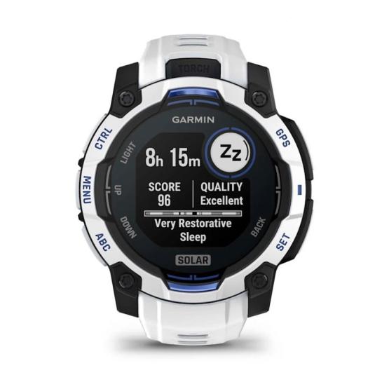 Garmin Instinct 3 45mm Solar Whitestone / Bolt blue [010-02934-03]