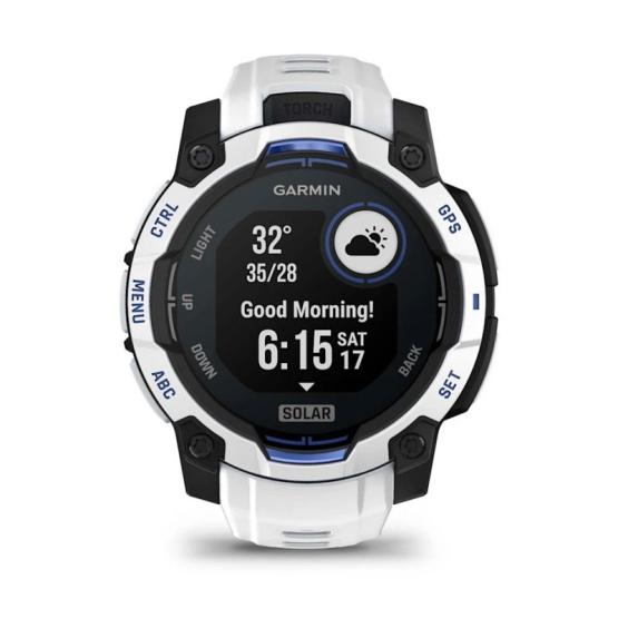 Garmin Instinct 3 45mm Solar Whitestone / Bolt blue [010-02934-03]