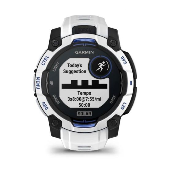 Garmin Instinct 3 45mm Solar Whitestone / Bolt blue [010-02934-03]