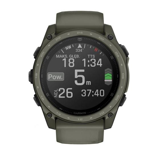 Garmin Tactix 8 51mm AMOLED, powłoka Cerakote, zielony oliwkowy Olive Drab [010-04553-11] (7)