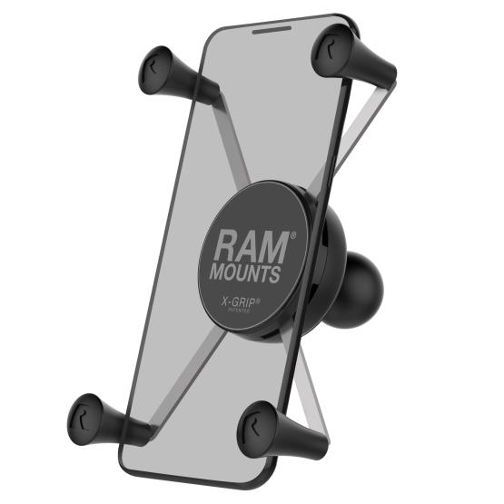 RAM Mounts RAM-HOL-UN10BU uniwersalny uchwyt X-Grip IV do dużych smartfonów z 1 calową głowicą obrotową (1)