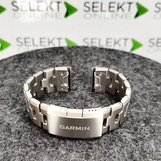 Garmin Tytanowa bransoleta z otworami Fenix 6 - Quick Fit 22 mm, srebrna, do Fenix 5, 5 Plus, Instinct, Forerunner 935 945, MARQ, Quatix 5 i 6, Oryginalny Garmin [010-12863-08] (2)