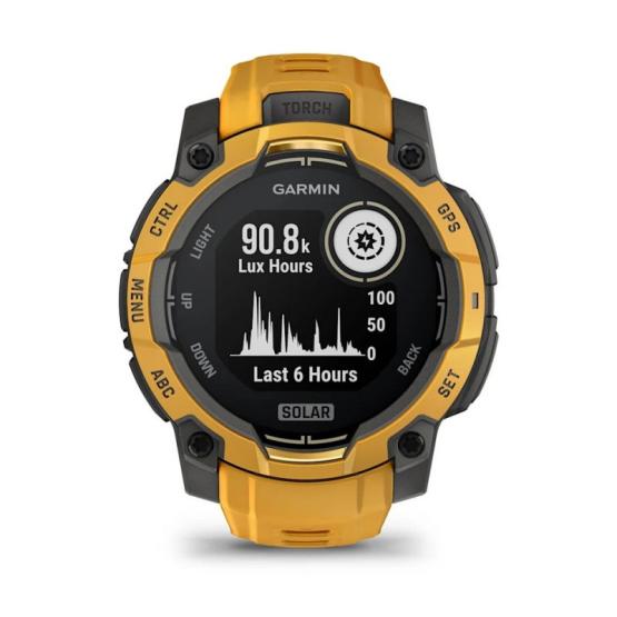 Garmin Instinct 3 45mm Solar Ciemno żółty Sunburst [010-02934-02] (2)