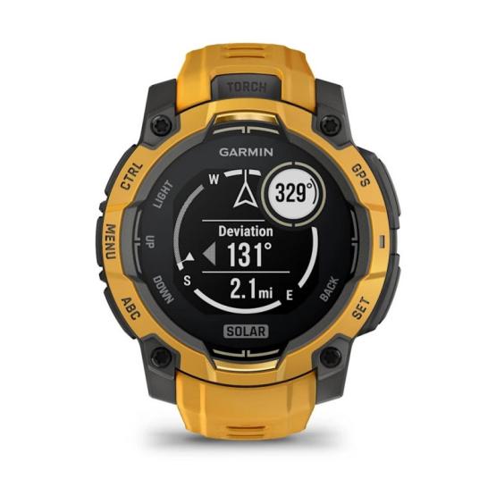 Garmin Instinct 3 45mm Solar Ciemno żółty Sunburst [010-02934-02] (9)