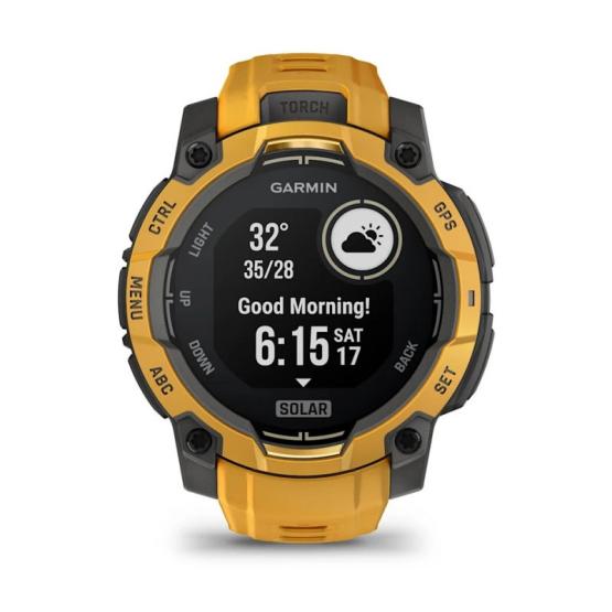 Garmin Instinct 3 45mm Solar Ciemno żółty Sunburst [010-02934-02] (10)