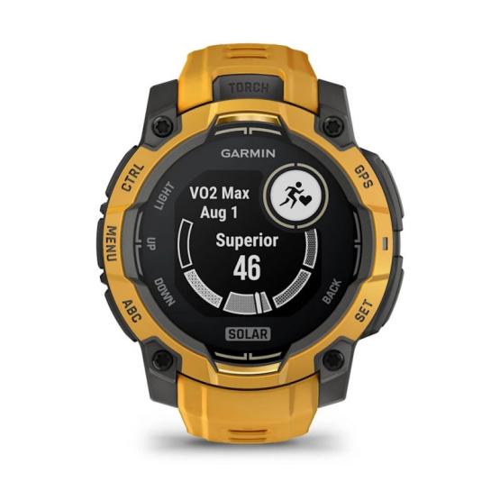 Garmin Instinct 3 45mm Solar Ciemno żółty Sunburst [010-02934-02] (12)