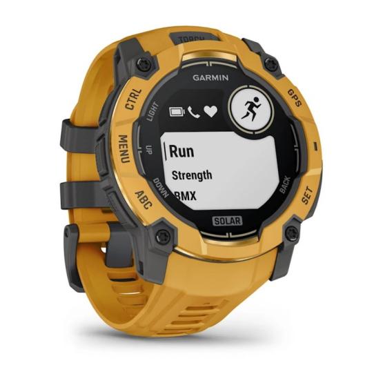 Garmin Instinct 3 50mm Solar Ciemno żółty Sunburst [010-02935-02] (3)