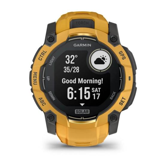 Garmin Instinct 3 50mm Solar Ciemno żółty Sunburst [010-02935-02] (13)