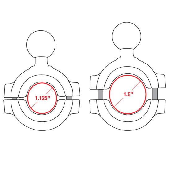 RAM Mounts RAM-B-408-112-15U podstawa montażowa RAM Torque do montażu do ramy kierownicy motocyklowej (5)