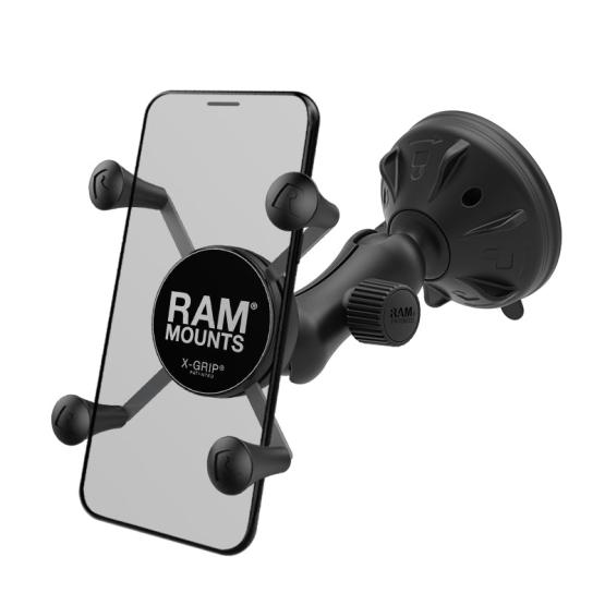 RAM Mounts RAP-B-166-2-UN7U uchwyt X-Grip do telefonu montowany do szyby z głowicą obrotową (1)