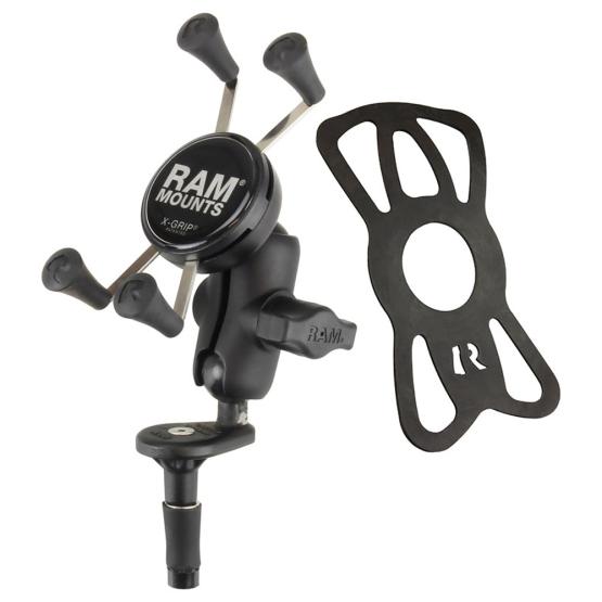 RAM Mounts RAM-B-176-A-UN7U uchwyt X-Grip do telefonu montowany w trzon widelca w motocyklu z 1 calową głowicą obrotową (2)