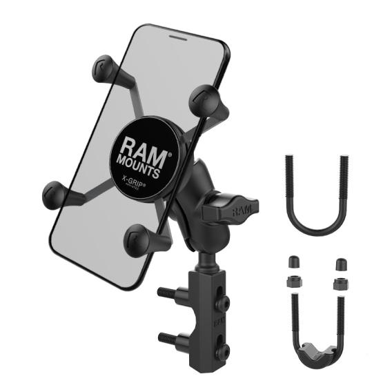 RAM Mounts RAM-B-174-A-UN7U uniwersalny uchwyt X-Grip montowany do ramy kierownicy lub do podstawy hamulca / sprzęgła w motocyklu (1)