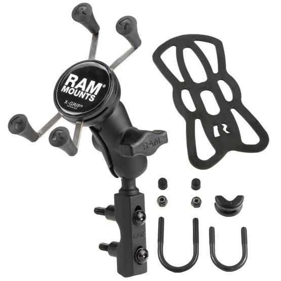 RAM Mounts RAM-B-174-A-UN7U uniwersalny uchwyt X-Grip montowany do ramy kierownicy lub do podstawy hamulca / sprzęgła w motocyklu (2)