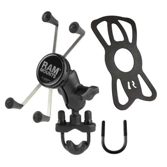 RAM Mounts RAM-B-149Z-A-UN10U uniwersalny uchwyt X-Grip do dużych smartfonów z głowicą obrotową montowany do ramy kierownicy (2)