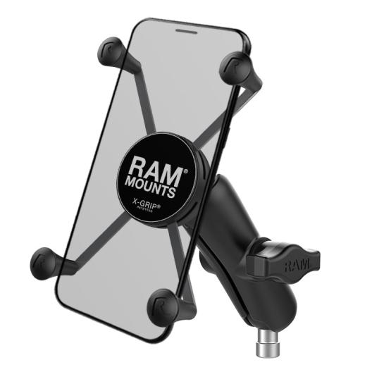 RAM Mounts RAM-B-367U-UN10U uchwyt X-Grip do przenośnych urządzeń np. smartfon lub nawigacja samochodowa montowany do kierownicy motocykla ze śrubami M8 (1)