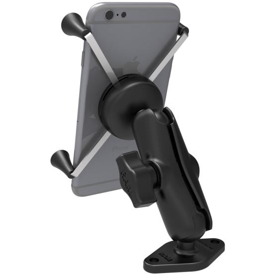 RAM Mounts RAM-B-102-UN10U uniwersalny uchwyt X-Grip IV do dużych smartfonów z głowicą obrotową montowany do płaskiej powierzchni (3)