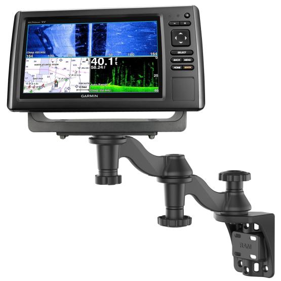 RAM Mounts RAM-109V-1U uchwyt do echosond oraz chartplotter`ów GPS Garmin, Humminbird, Lowrance & Raymarine (1)