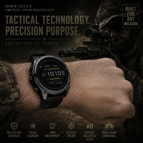 Garmin Tactix 8 51mm Solar Applied Ballistics Elite [010-03407-11] (2)