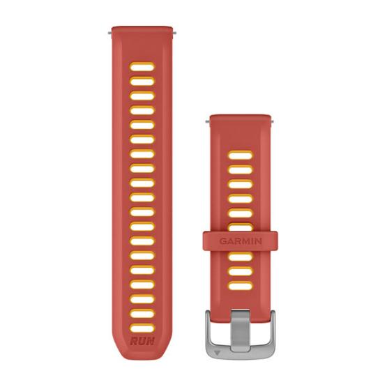 Garmin Silikonowy pasek 20 mm Quick Release Forerunner 55, 245, 645 / Vivomove HR, 3, Luxe, Style / Venu / Vivoactive 3, 5 - Red Pink/Mango czerwony [010-11251-B9] (1)