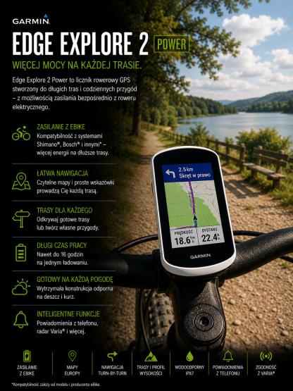 Garmin Edge Explore 2 Power ze złączem uchwytu zasilanego [010-02703-11] (2)