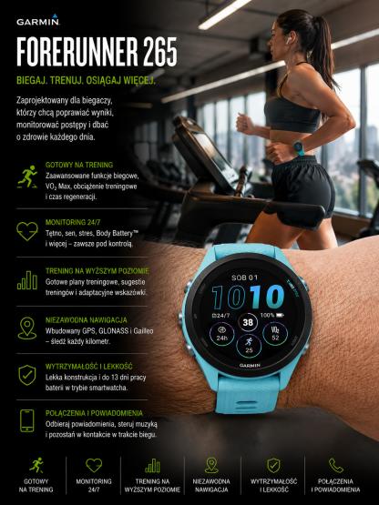 Garmin Forerunner 265 Błękitny [010-02810-12] (2)