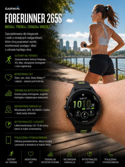 Garmin Forerunner 265s Czarny [010-02810-13] (2)