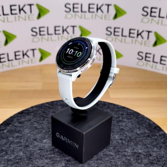Garmin Venu 3S Szaro zielony Szałwiowy Sage Grey z paskiem silikonowym i srebrny bezel [010-02785-01] (2)