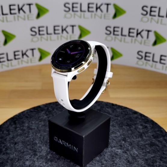 Garmin Venu 3S Kremowy Ivory z paskiem silikonowym i jasnozłoty Soft Gold bezel [010-02785-04] (2)