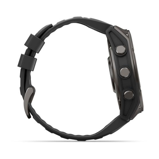 Garmin Fenix 9 Standard - 51mm Tytanowy w kolorze Carbon Gray z powłoką (DLC) z silikonowym paskiem w kolorze Black [010-04763-11] (5)
