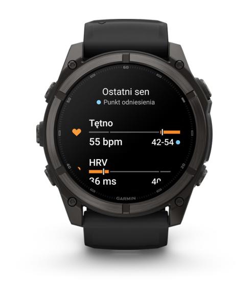 Garmin Fenix 9 Standard - 51mm Tytanowy w kolorze Carbon Gray z powłoką (DLC) z silikonowym paskiem w kolorze Black [010-04763-11] (15)