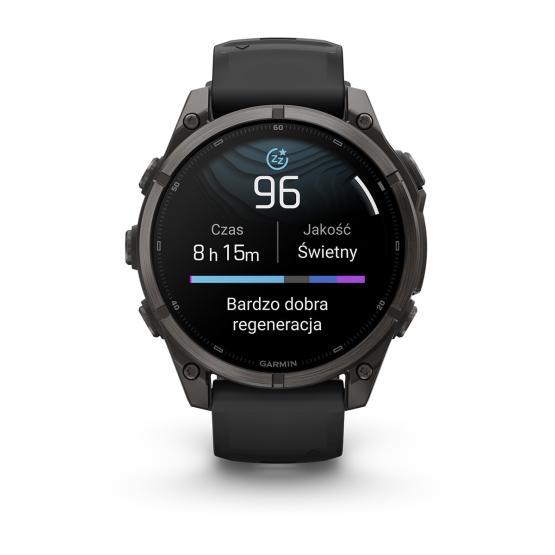 Garmin Fenix 9 Standard - 47mm Tytanowy w kolorze Carbon Gray z powłoką (DLC) z silikonowym paskiem w kolorze Black [010-04762-11] (7)