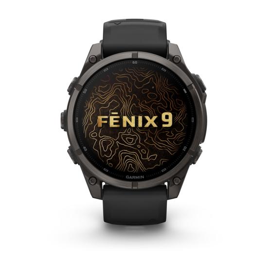 Garmin Fenix 9 Standard - 47mm Tytanowy w kolorze Carbon Gray z powłoką (DLC) z silikonowym paskiem w kolorze Black [010-04762-11] (8)