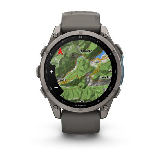 Garmin Fenix 9 Standard - 47mm Tytanowy z silikonowym paskiem w kolorze Pebble Gray [010-04762-01] (4)
