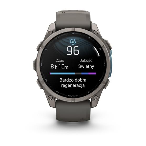 Garmin Fenix 9 Standard - 47mm Tytanowy z silikonowym paskiem w kolorze Pebble Gray [010-04762-01] (7)