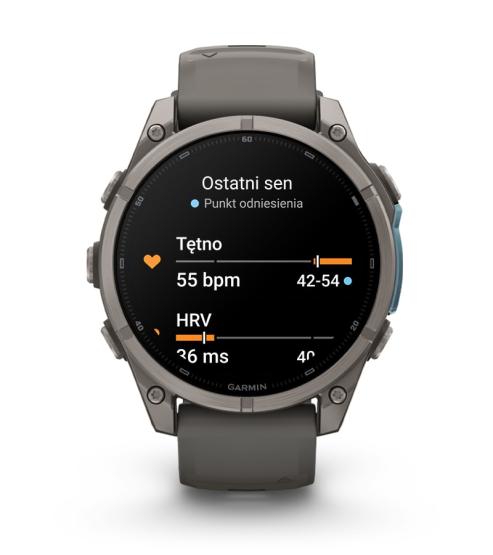 Garmin Fenix 9 Standard - 47mm Tytanowy z silikonowym paskiem w kolorze Pebble Gray [010-04762-01] (11)