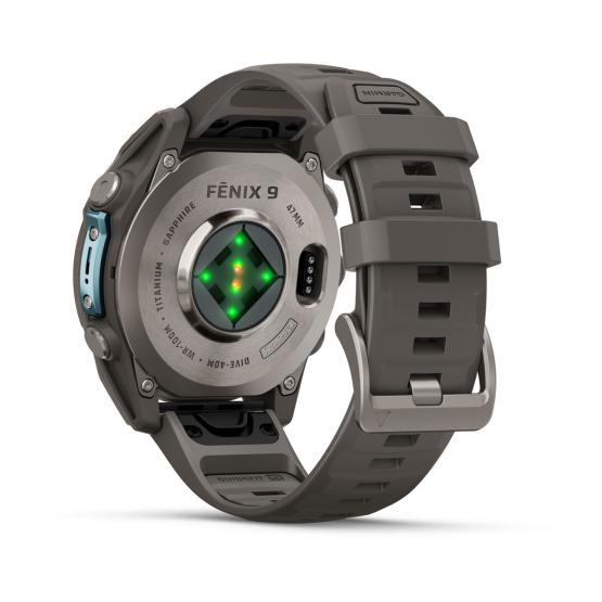 Garmin Fenix 9 Standard - 47mm Tytanowy z silikonowym paskiem w kolorze Pebble Gray [010-04762-01] (16)