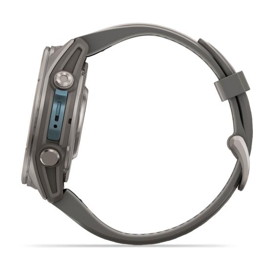 Garmin Fenix 9 Standard - 43mm Tytanowy z silikonowym paskiem w kolorze Pebble Gray [010-04761-11] (13)