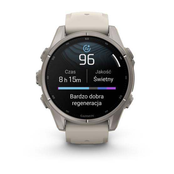 Garmin Fenix 9 Standard - 43mm Tytanowy z silikonowym paskiem w kolorze Fog Gray [010-04761-01] (11)