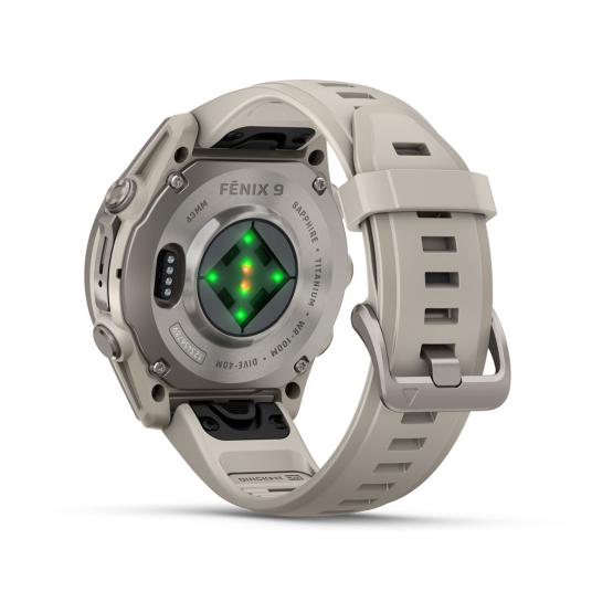 Garmin Fenix 9 Standard - 43mm Tytanowy z silikonowym paskiem w kolorze Fog Gray [010-04761-01] (12)