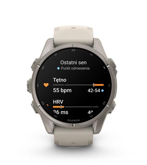 Garmin Fenix 9 Standard - 43mm Tytanowy z silikonowym paskiem w kolorze Fog Gray [010-04761-01] (16)