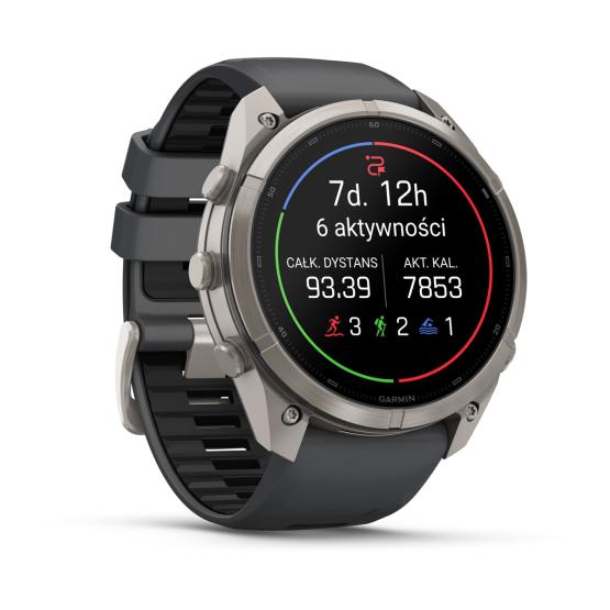Garmin Fenix 9 Pro - 51mm Tytanowy z silikonowym paskiem w kolorze Graphite / Black [010-04337-26] (3)