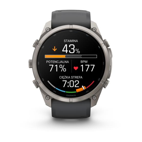 Garmin Fenix 9 Pro - 51mm Tytanowy z silikonowym paskiem w kolorze Graphite / Black [010-04337-26] (4)