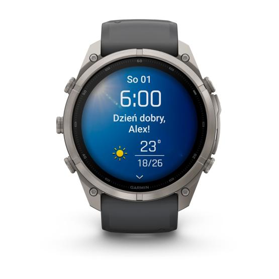 Garmin Fenix 9 Pro - 51mm Tytanowy z silikonowym paskiem w kolorze Graphite / Black [010-04337-26] (11)