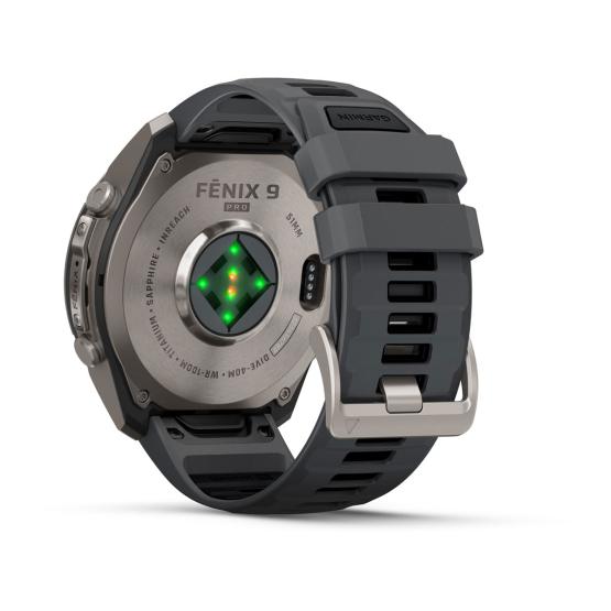 Garmin Fenix 9 Pro inReach - 51mm Tytanowy z silikonowym paskiem w kolorze Graphite / Black [010-04337-21] (12)
