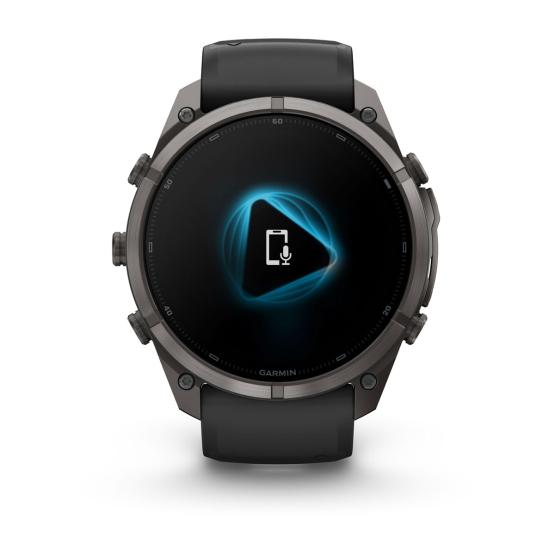 Garmin Fenix 9 Pro - 51mm Tytanowy w kolorze Carbon Gray z powłoką (DLC) z silikonowym paskiem w kolorze Black / Pebble Gray [010-04337-16] (6)